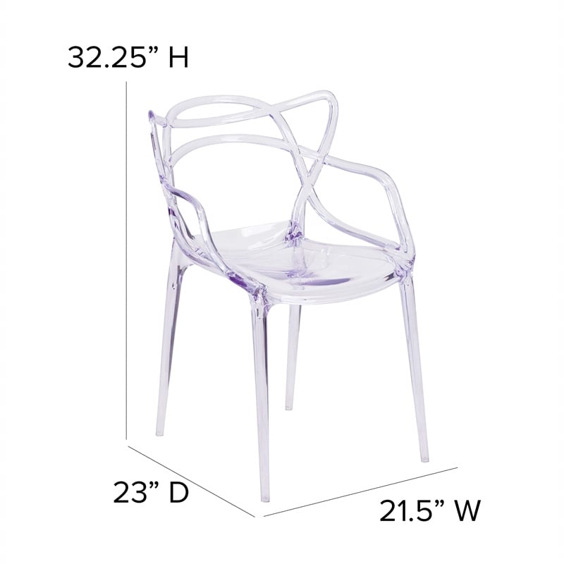 Flash Furniture Transparent Stacking Side Chair