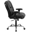 Flash Furniture Big and Tall Leather Swivel Office Chair in Black