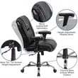 Flash Furniture Big and Tall Leather Swivel Office Chair in Black