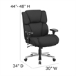 Flash Furniture Big and Tall Fabric Swivel Office Chair in Black