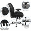 Flash Furniture Big and Tall Swivel Office Chair in Black
