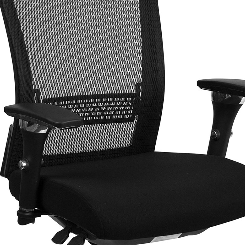Flash Furniture Mesh Swivel Office Chair in Black