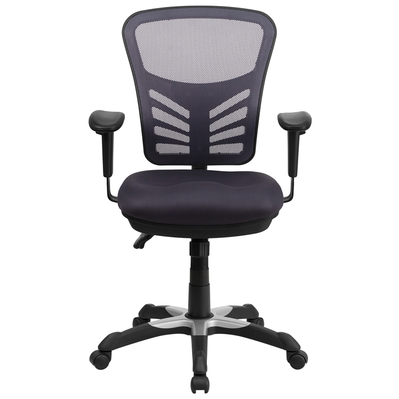 Flash Furniture Nicholas Mid-Back Dk Gray Mesh Multifunction Office Chair