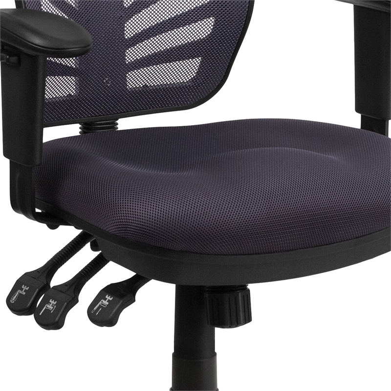 Flash Furniture Nicholas Mid-Back Dk Gray Mesh Multifunction Office Chair