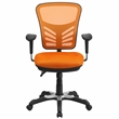 Flash Furniture Nicholas Mid-Back Orange Mesh Multifunction Office Chair
