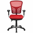 Flash Furniture Nicholas Mid-Back Red Mesh Multifunction Office Chair