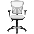 Flash Furniture Nicholas Mid Back Mesh Swivel Office Chair in White
