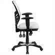 Flash Furniture Nicholas Mid Back Mesh Swivel Office Chair in White