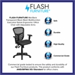 Flash Furniture Mid Back Mesh Swivel Office Chair in Black