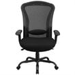 Flash Furniture Big and Tall Fabric Swivel Chair in Black