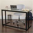 Flash Furniture Glass Top Writing Desk in Black