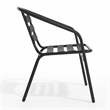 Flash Furniture Metal Stacking Patio Chair in Black