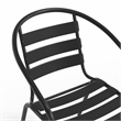 Flash Furniture Metal Stacking Patio Chair in Black