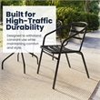 Flash Furniture Metal Stacking Patio Chair in Black