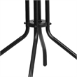 Flash Furniture 23.75Rd Glass Patio Table In Clear Black