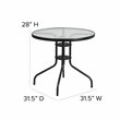 Flash Furniture 5 Piece Round Patio Dining Set in Black