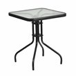 Flash Furniture 3 Piece Square Patio Bistro Set in Black