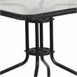 Flash Furniture 3 Piece Square Patio Dining Set in Black