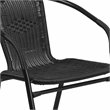Flash Furniture 5 Piece Square Patio Dining Set in Black