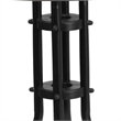Flash Furniture 28Rd Glass Table W Rattan Edge In Clear Glass Top Black Rattan