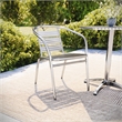Flash Furniture Metal Stacking Patio Chair in Silver