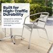 Flash Furniture Metal Stacking Patio Chair in Silver