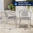 Flash Furniture Metal Stacking Patio Chair in Silver