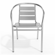 Flash Furniture Metal Stacking Patio Chair in Silver