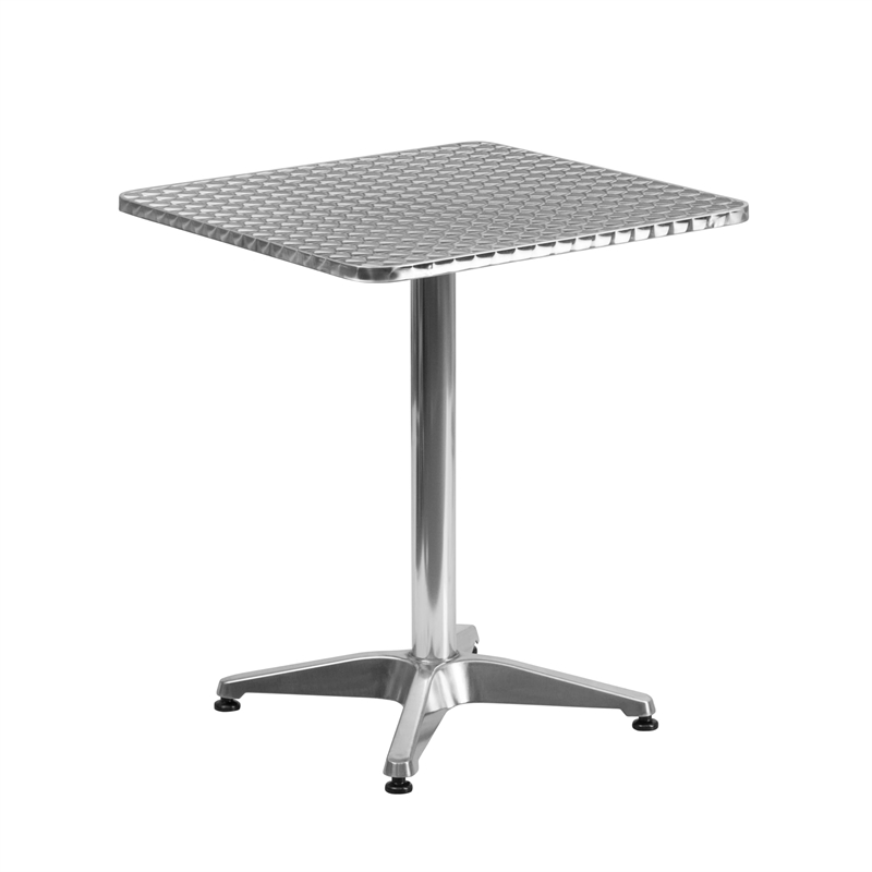 Flash Furniture 23.5Sq Aluminum Table Set-4 Ch In Beige
