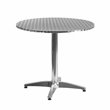Flash Furniture 31.5Rd Aluminum Table Set-4 Ch In Beige