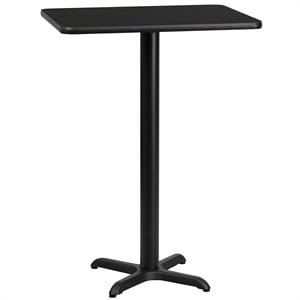 Flash Furniture 24X30 Laminate Table-X-Base In Black