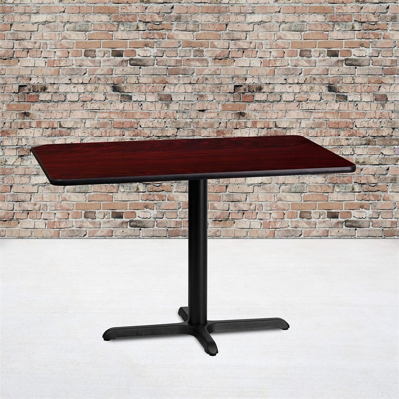 Flash Furniture 24X42 Laminate Table-X-Base In Black