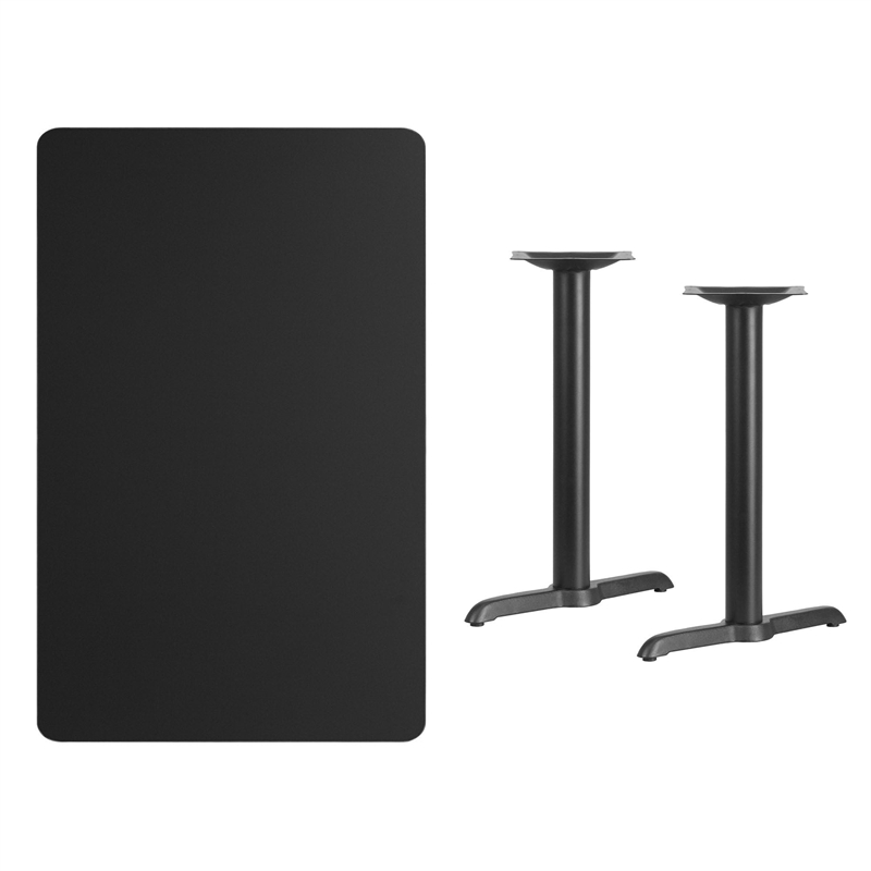 Flash Furniture 30X48 Laminate Table-T-Base In Black
