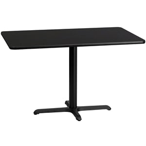 flash furniture 30x48 laminate table-x-base in black