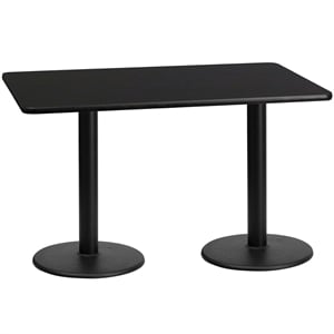 Flash Furniture 30X60 Laminate Table-Rd Base In Black