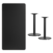 Flash Furniture 30X60 Laminate Table-Rd Base In Black