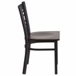 Flash Furniture Restaurant Dining Chair in Black and Walnut