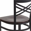 Flash Furniture Restaurant Dining Chair in Black and Walnut
