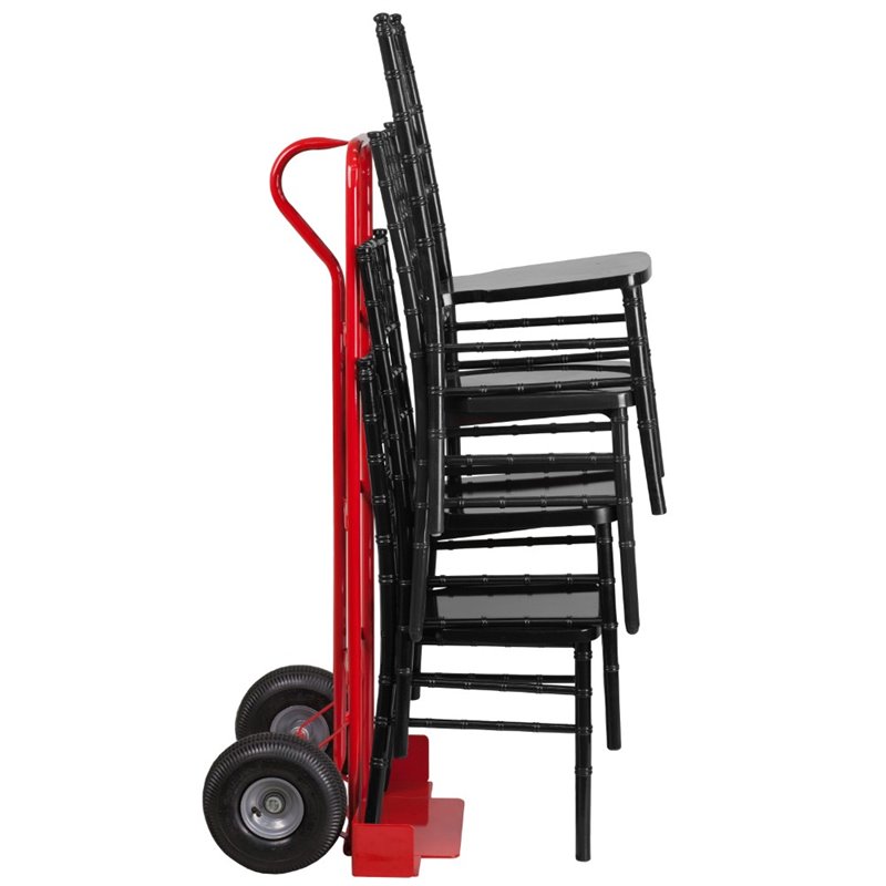 Flash Furniture Chiavari Metal Stacking Chair Dolly in Red