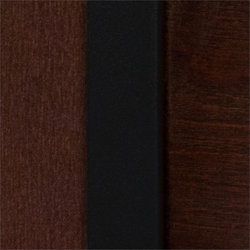 Flash Furniture Metal Restaurant Dining Chair in Black and Walnut
