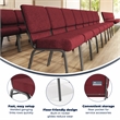 Flash Furniture Hercules Armless Stacking Chair in Red