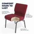 Flash Furniture Hercules Armless Stacking Chair in Red