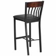 Flash Furniture Wooden Restaurant Bar Stool in Black