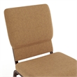 Flash Furniture Hercules Church Chair with Rack in Brown