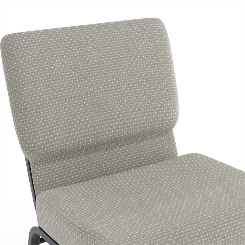 Flash Furniture Hercules Church Chair with Rack in Gray
