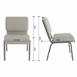 Flash Furniture Hercules Armless Stacking Chair in Gray