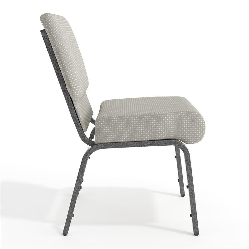 Flash Furniture Hercules Armless Stacking Chair in Gray