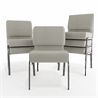 Flash Furniture Hercules Armless Stacking Chair in Gray