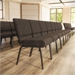 Flash Furniture Hercules Armless Stacking Chair in Brown