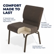 Flash Furniture Hercules Armless Stacking Chair in Brown